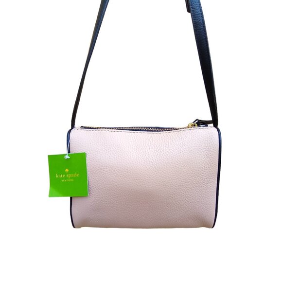 Kate Spade NWT Jackson Street Mini Cayli Ginger Tea & Black Leather $158 - Picture 5 of 13